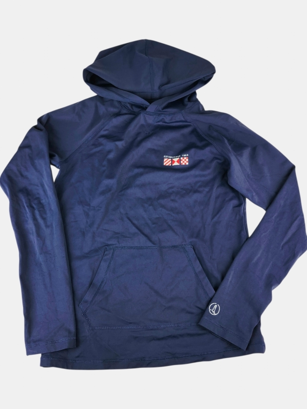 Lands' End Navy Kids' Hooded Swim Rashguard